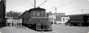 black and white trolley 