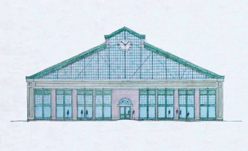 Concept drawing of Seashore's exhibit hall