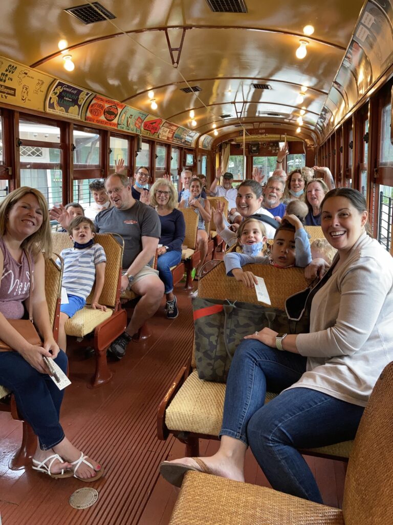 People on a Trolley